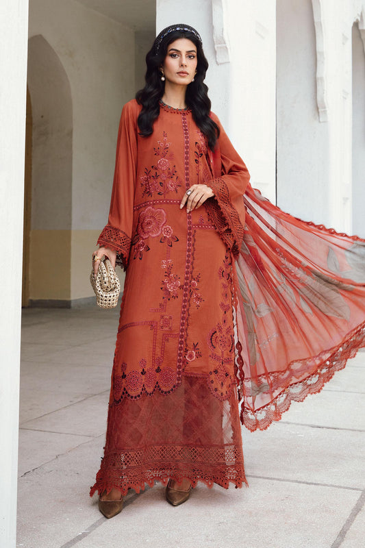 3 Piece Unstitched Embroidered Cambric Suit | MPT-2701-B - My Store