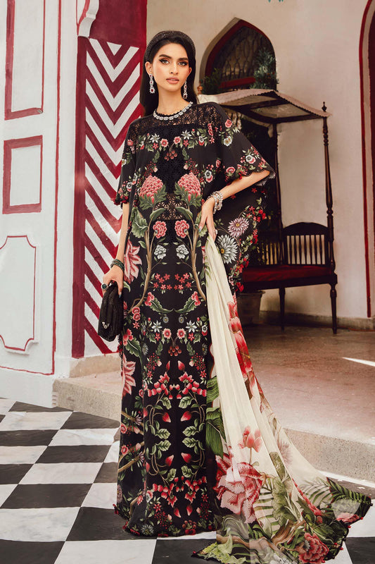 3 Piece Unstitched Embroidered Cambric Suit | MPT-2709-B - My Store