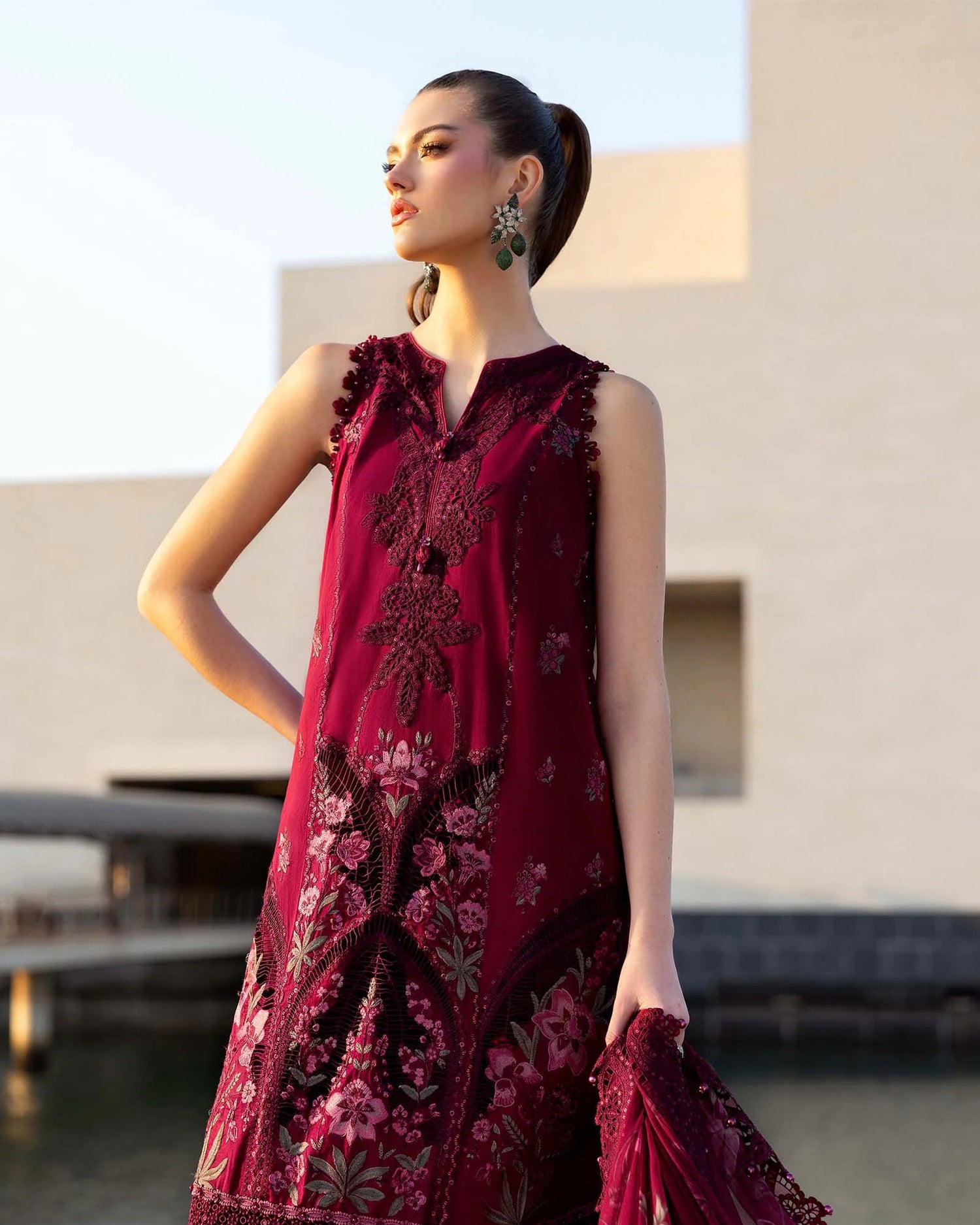 Embroidered Lawn Suits Pakistan | 3 Piece Lawn Collection | SilkoStore