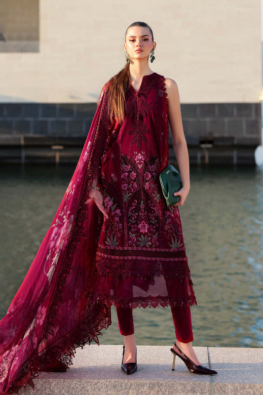 3 Piece Unstitched Embroidered Lawn Suit - My Store