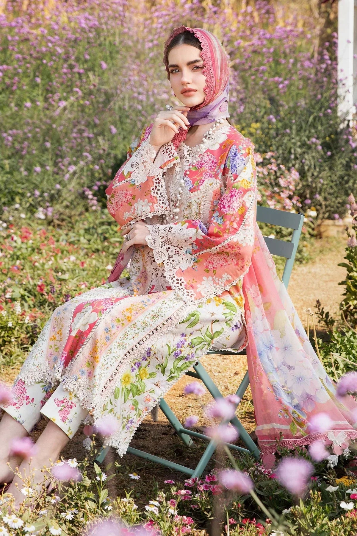 MARIA B Mprints Unstitched Lawn Collection 2025 | Spring Summer | 9B - Silko Store