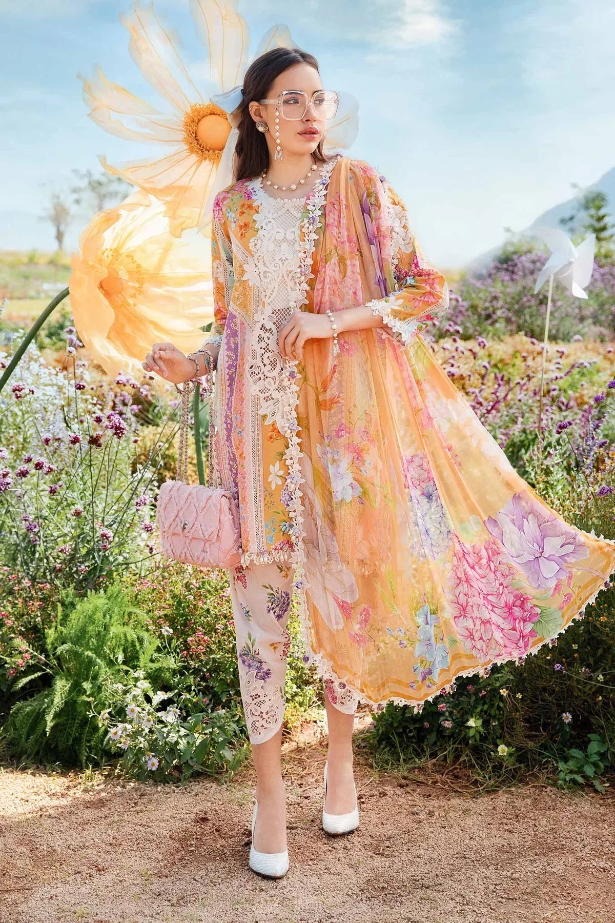 MARIA B Mprints Unstitched Lawn Collection 2025 | Spring Summer | 9A - Silko Store