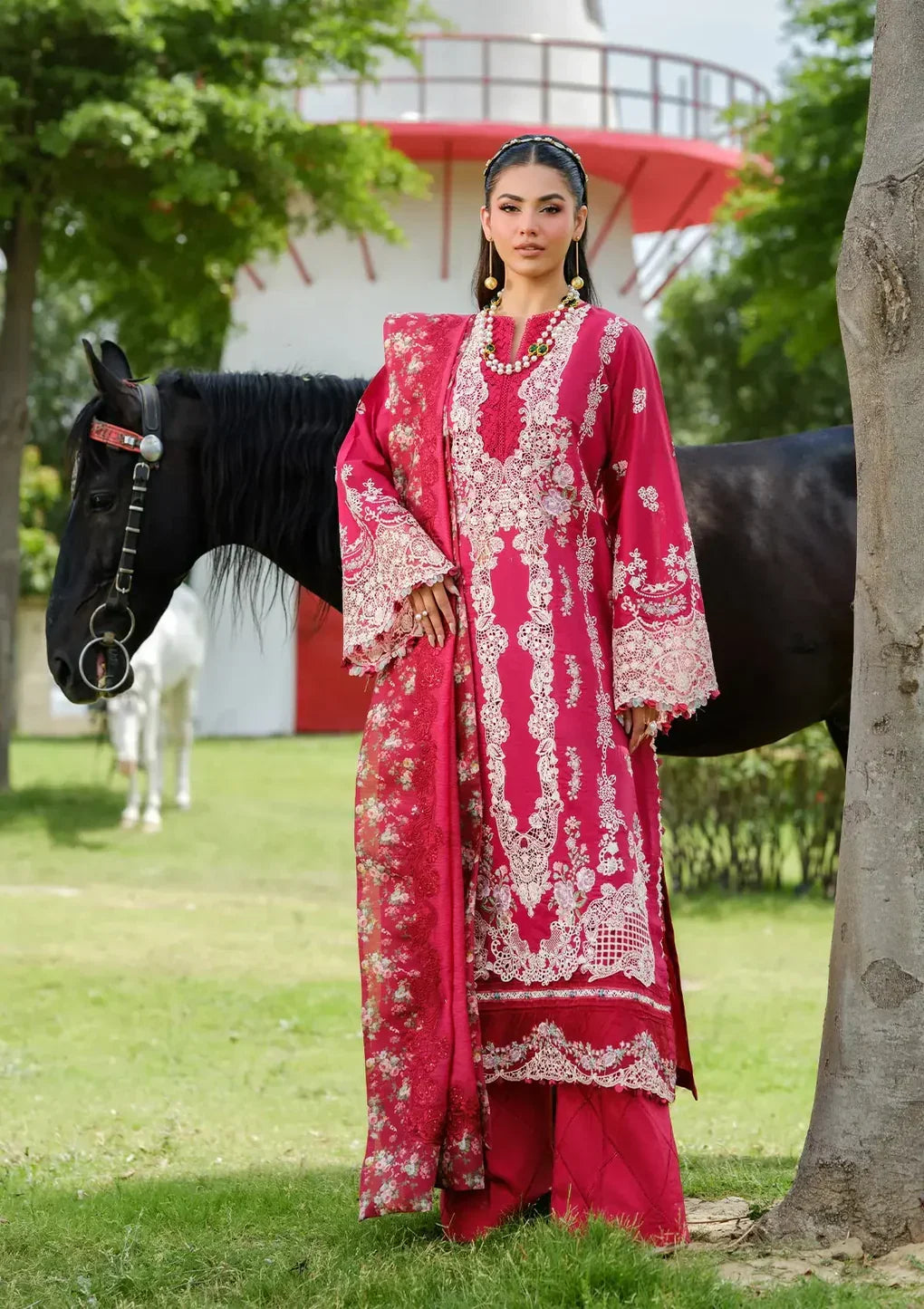 ELAF Jufi ELH-6B – Luxury Embroidered Unstitched Lawn Suit (3-Piece) - Silko Store
