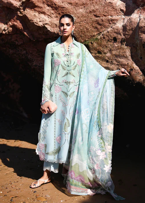 Embroidered Lawn Suits Pakistan | 3 Piece Lawn Collection | SilkoStore
