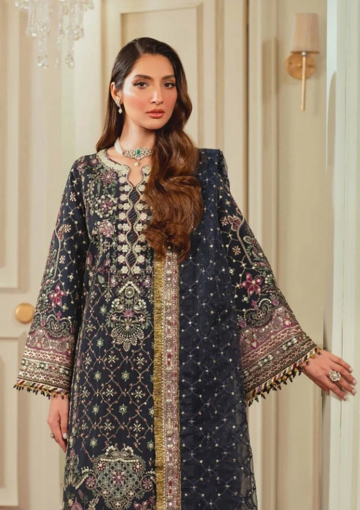 Baroque Chantelle – BQU-Ch13-07 (Luxury Unstitched 3PC) - Silko Store