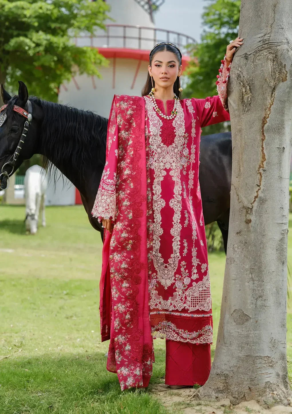 ELAF Jufi ELH-6B – Luxury Embroidered Unstitched Lawn Suit (3-Piece) - Silko Store