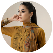 3 Piece Unstitched Embroidered Lawn Suit | EID LAWN-25-01 - Silko Store