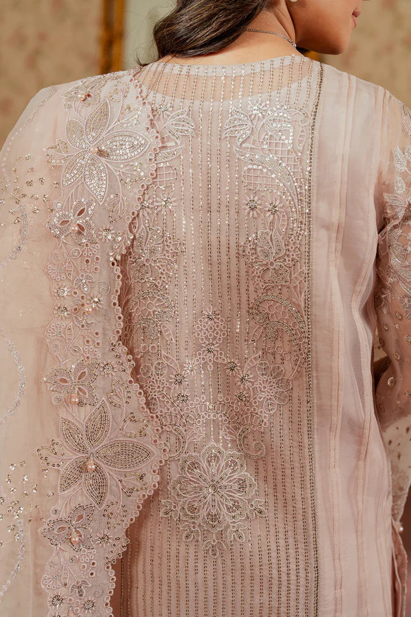 CH13-04 – Embroidered Organza Unstitched Suit - Silko Store