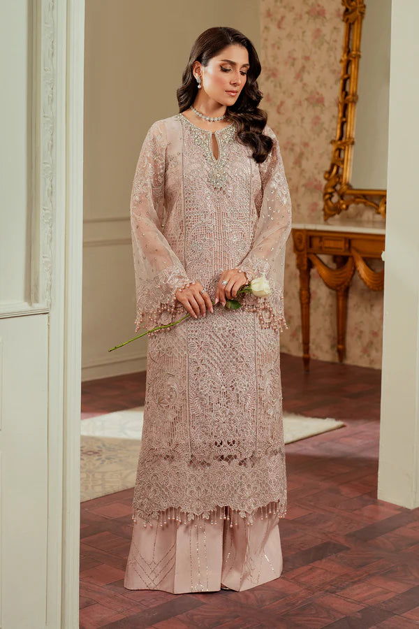 CH13-04 – Embroidered Organza Unstitched Suit - Silko Store