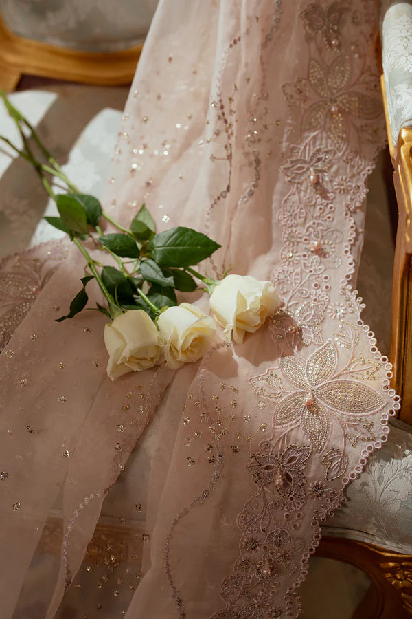 CH13-04 – Embroidered Organza Unstitched Suit - Silko Store