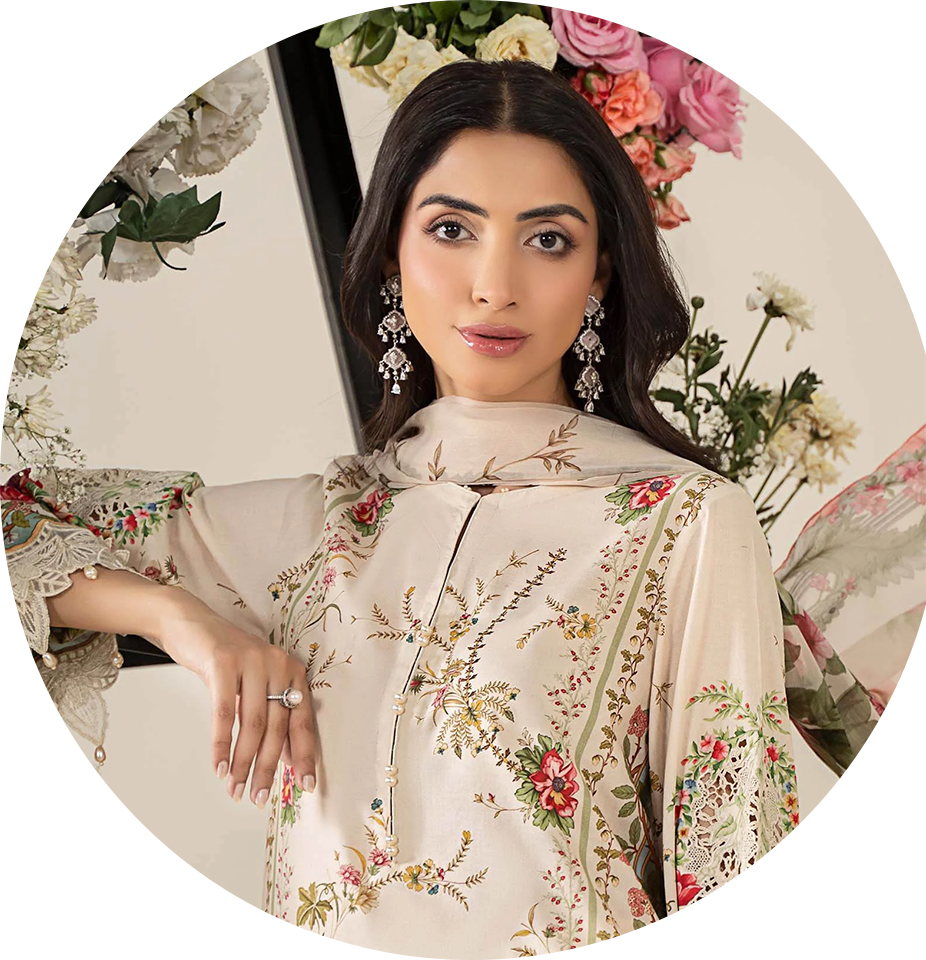 3 Piece Printed Lawn Suit - Silko Store
