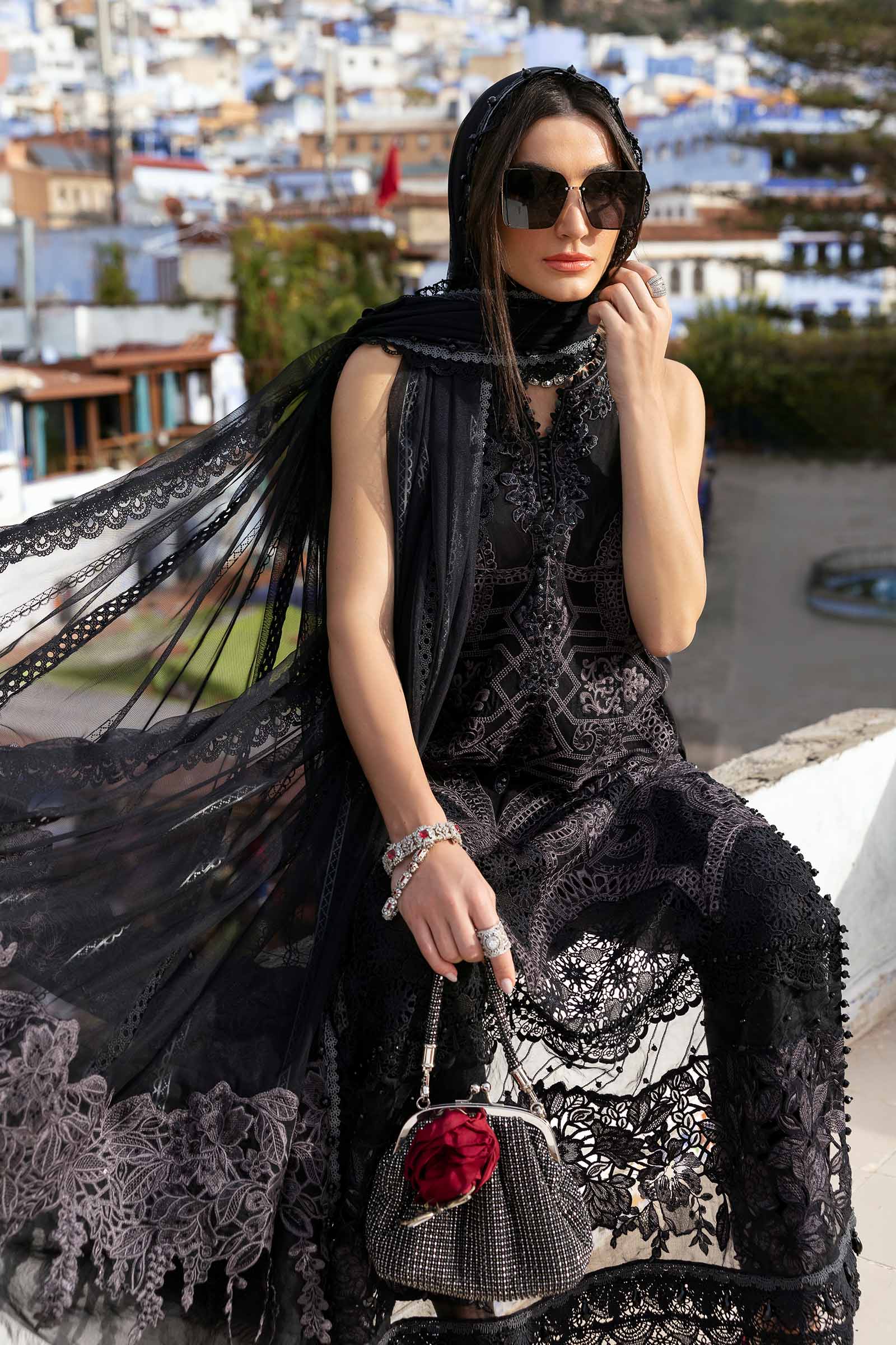 3 Piece Unstitched Embroidered Lawn Suit | D-2512-B - My Store