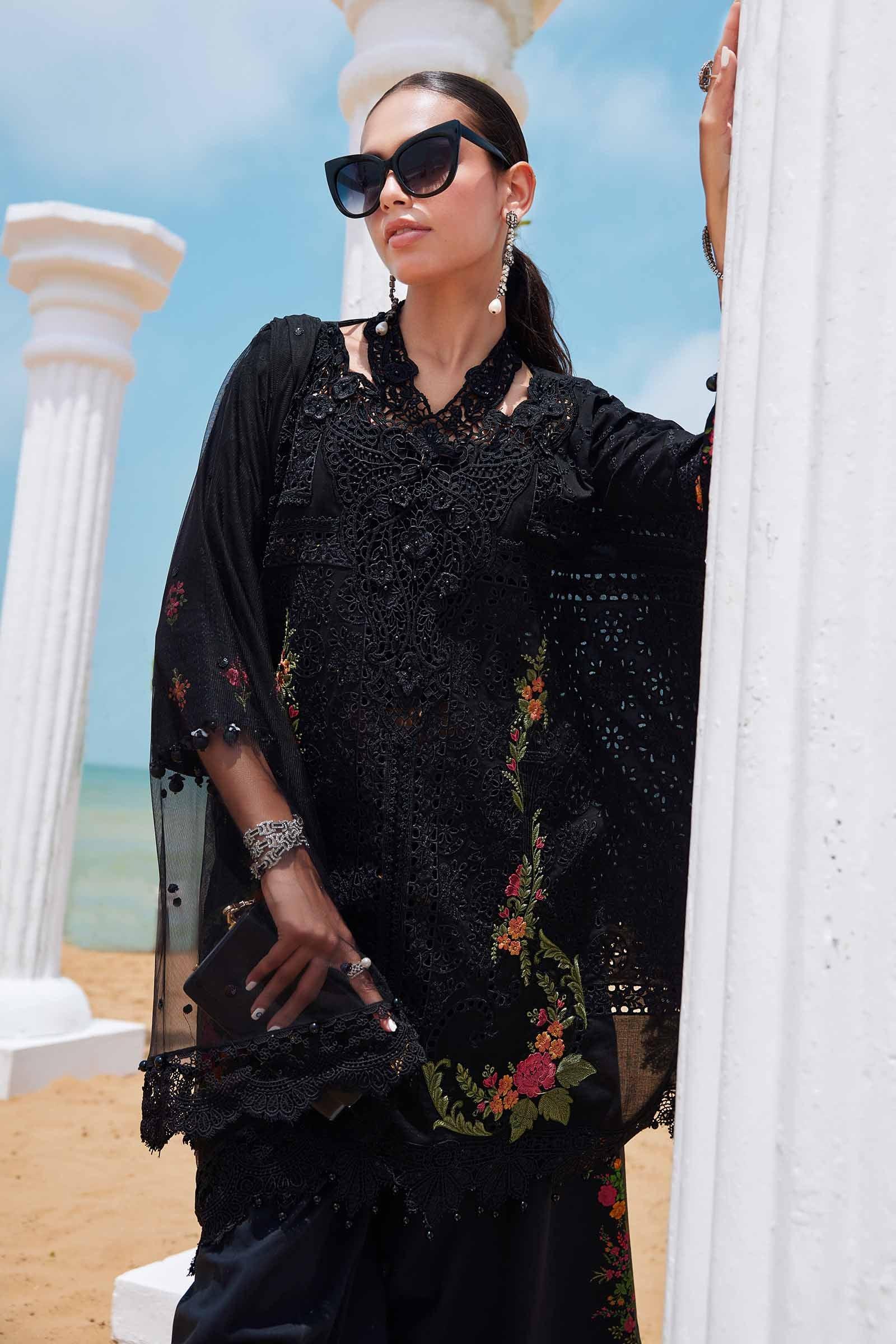 3 Piece Unstitched Embroidered Lawn Suit | EID LAWN-25-01 - Silko Store