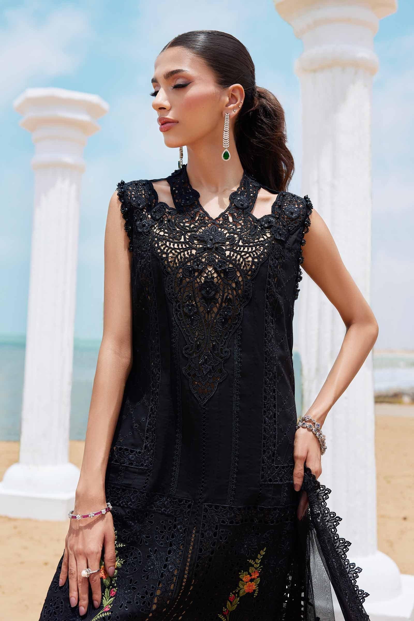 3 Piece Unstitched Embroidered Lawn Suit | EID LAWN-25-01 - Silko Store