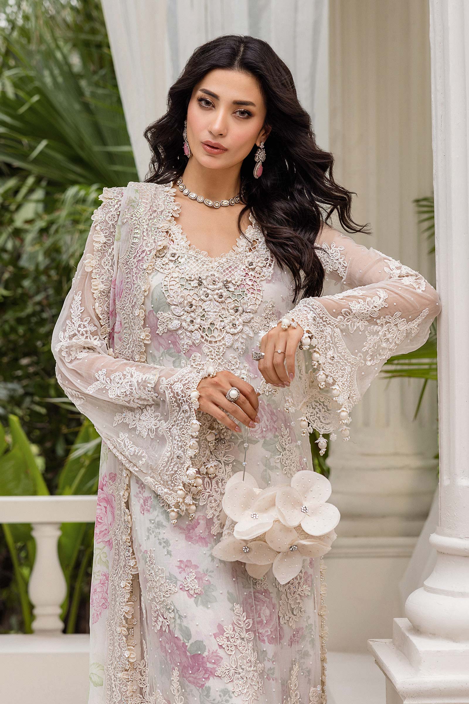 3 Piece Unstitched Embroidered Chiffon Suit | MPC-25-101 - My Store