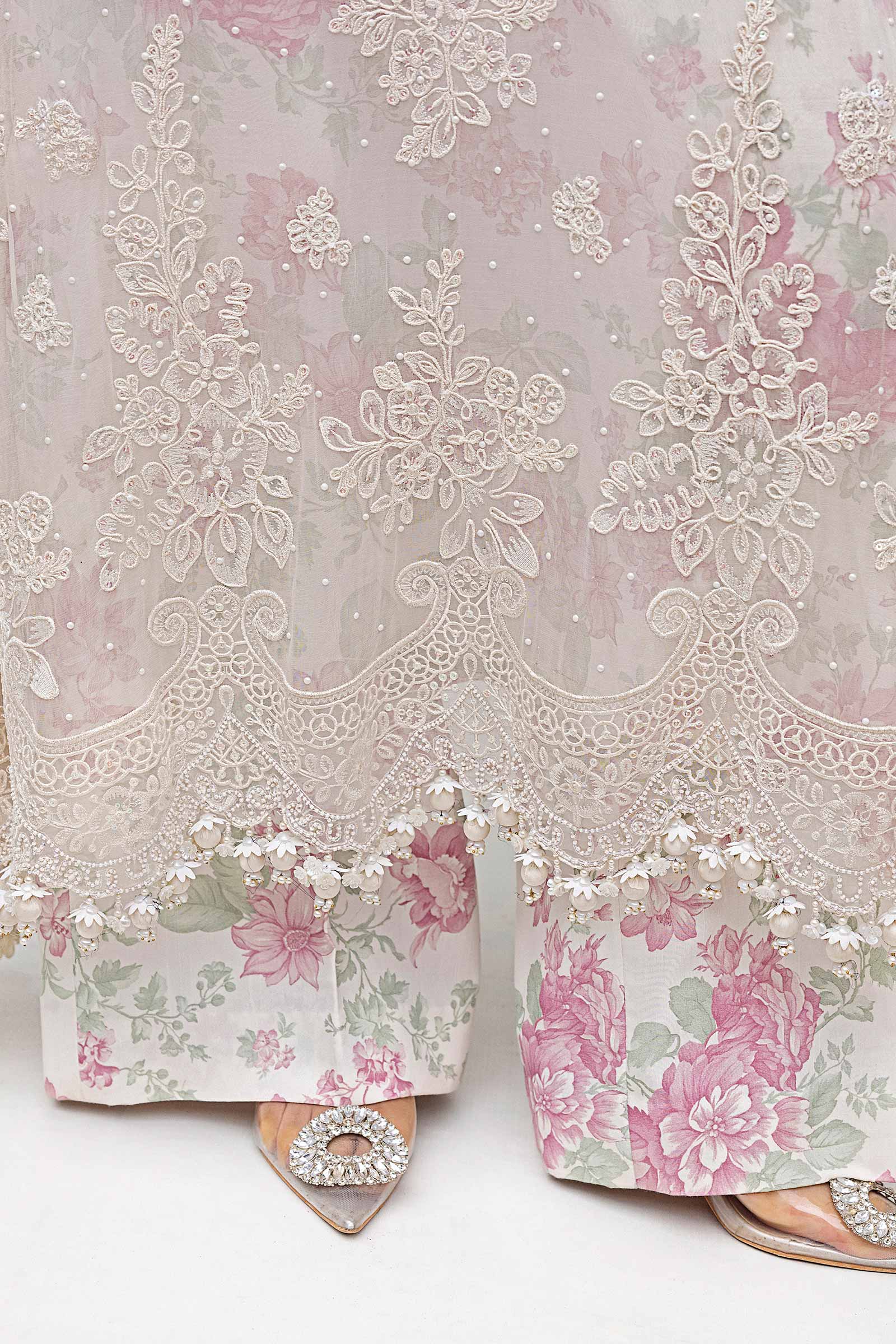 3 Piece Unstitched Embroidered Chiffon Suit | MPC-25-101 - My Store