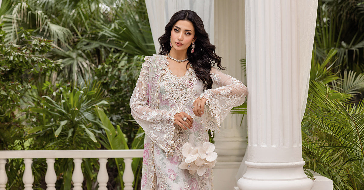 3 Piece Unstitched Embroidered Chiffon Suit | MPC-25-101 - My Store