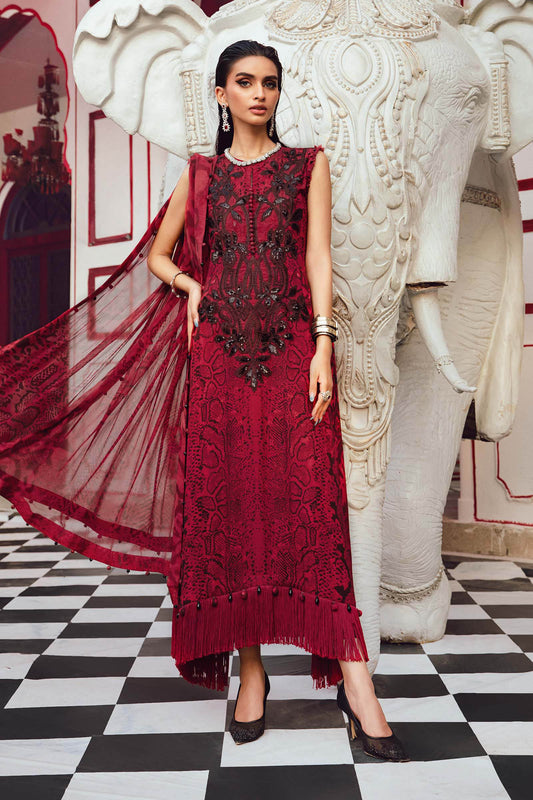3 Piece Unstitched Embroidered Linen Suit | MPT-2702-A - My Store