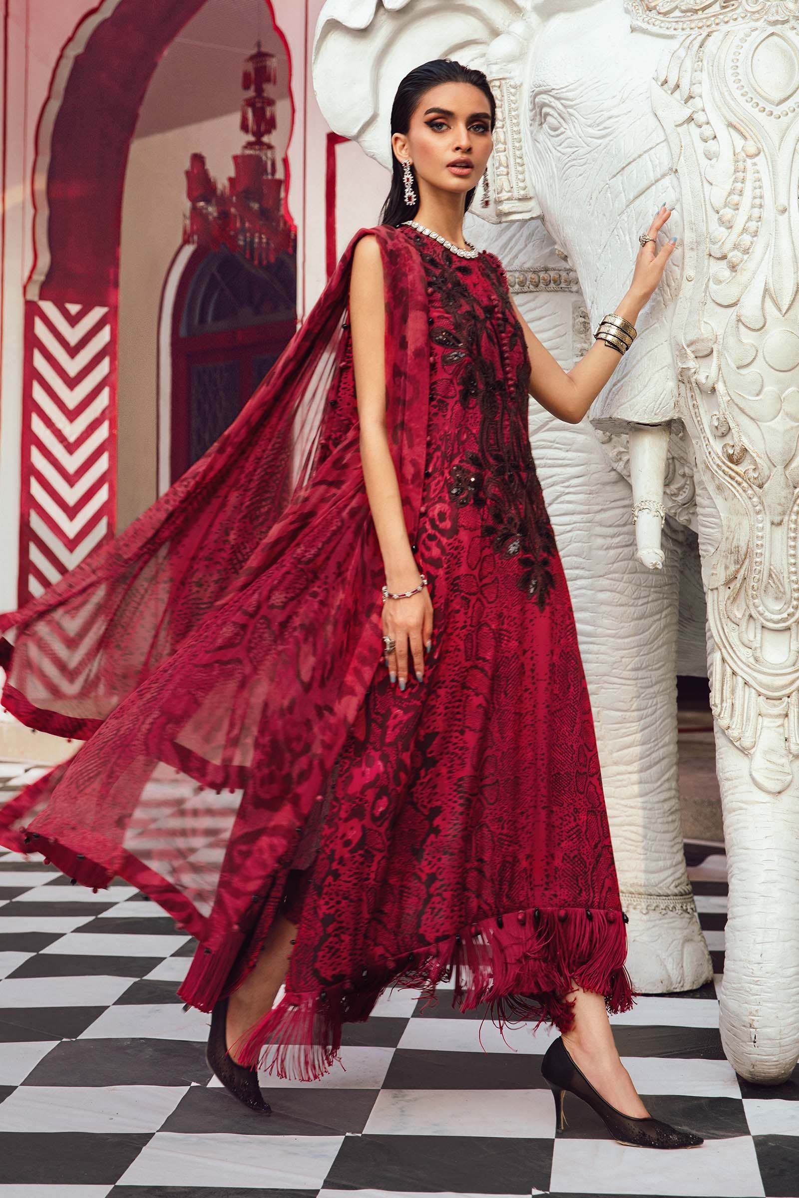 3 Piece Unstitched Embroidered Linen Suit | MPT-2702-A - My Store
