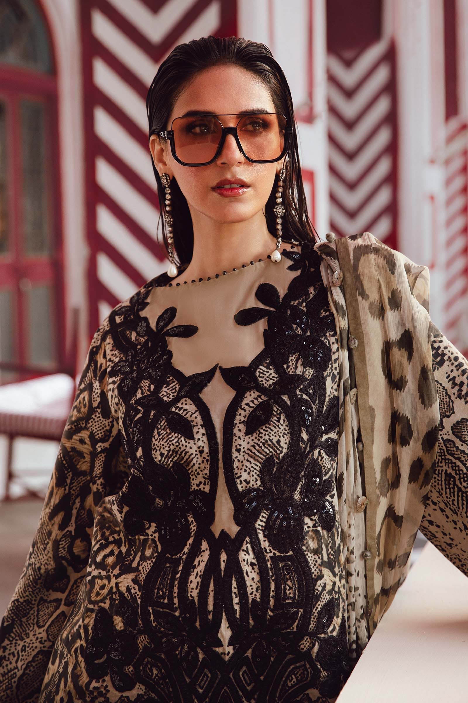 3 Piece Unstitched Embroidered Linen Suit | MPT-2702-B - My Store