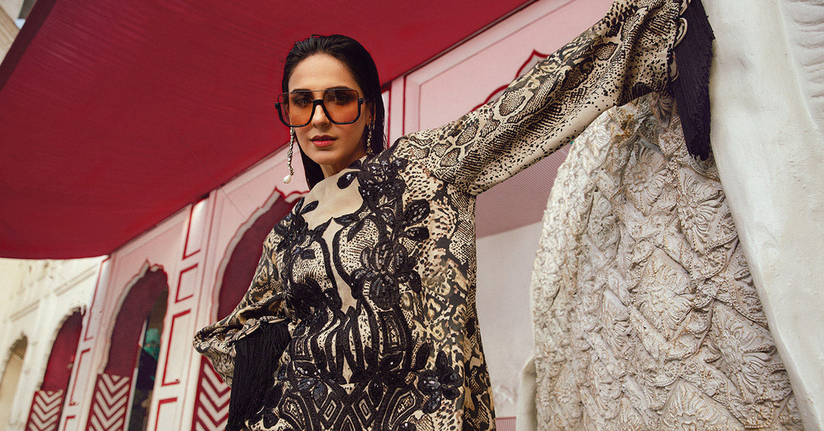 3 Piece Unstitched Embroidered Linen Suit | MPT-2702-B - My Store