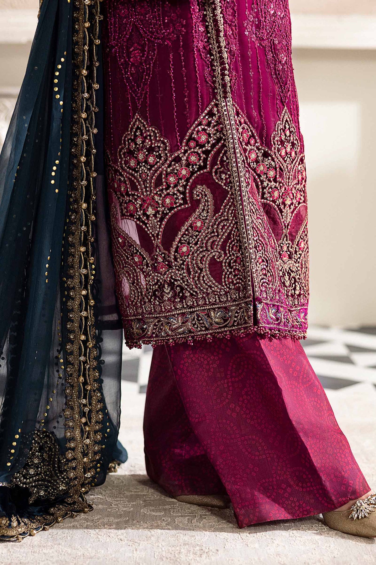 3 Piece Unstitched Embroidered Chiffon Suit | MPC-25-102 - My Store