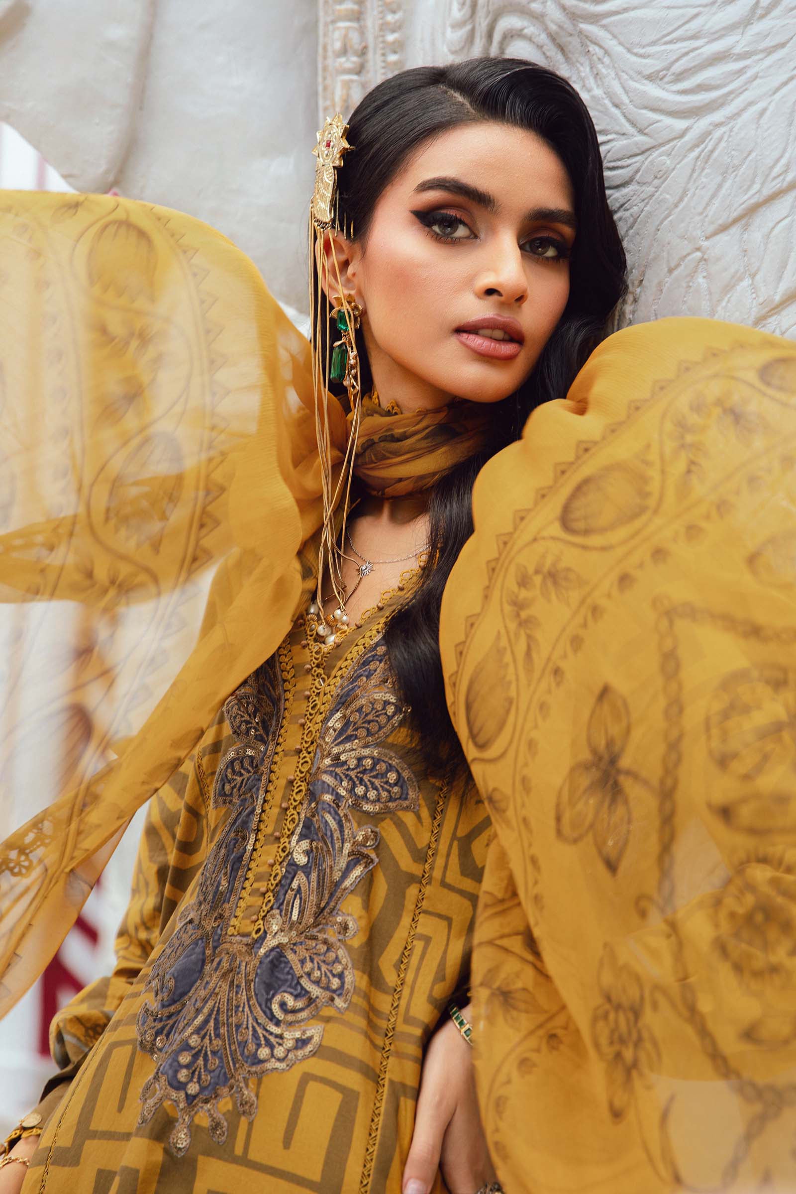 3 Piece Unstitched Embroidered Cambric Suit | MPT-2703-A - My Store