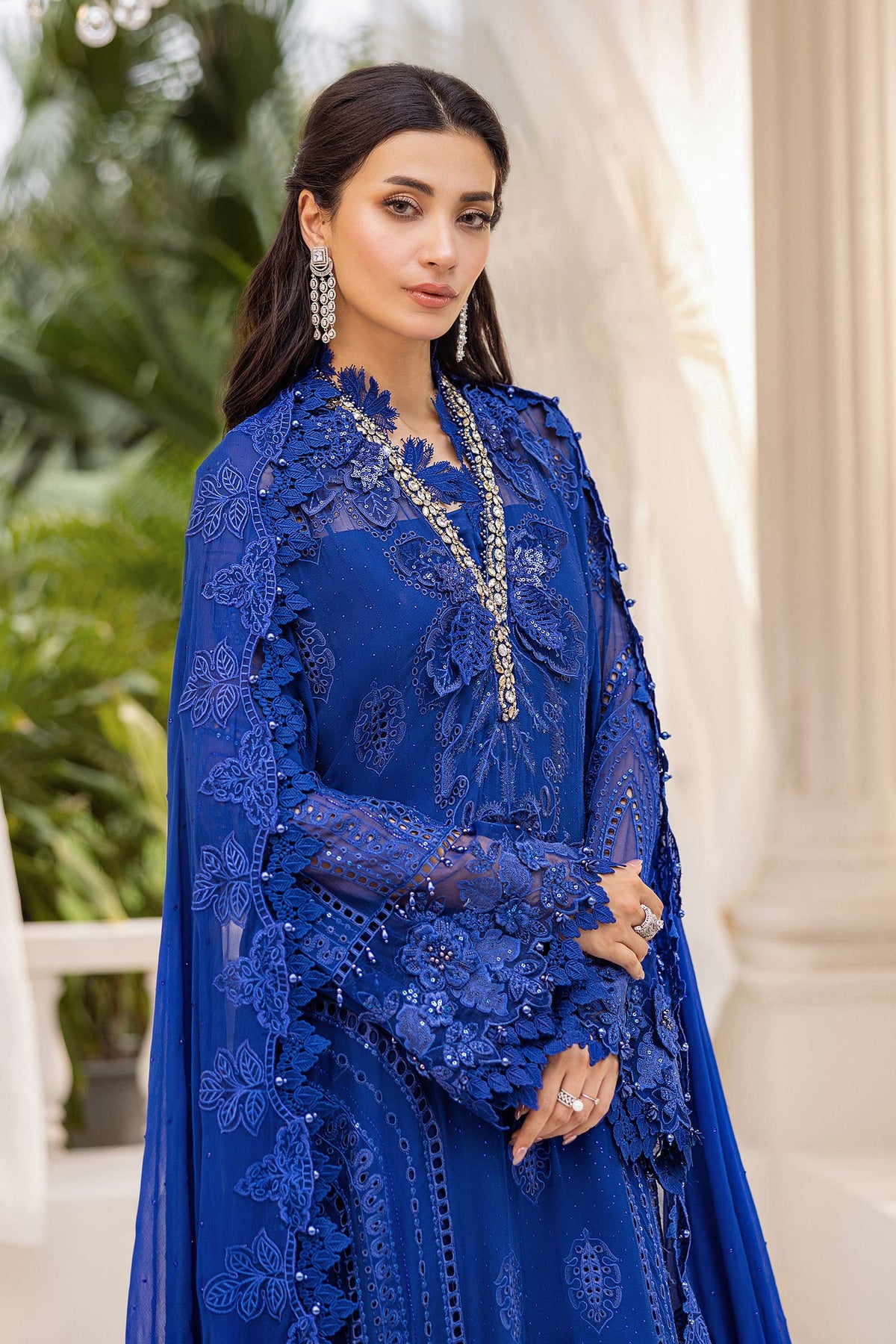 3 Piece Unstitched Embroidered Chiffon Suit | MPC-25-103 - My Store