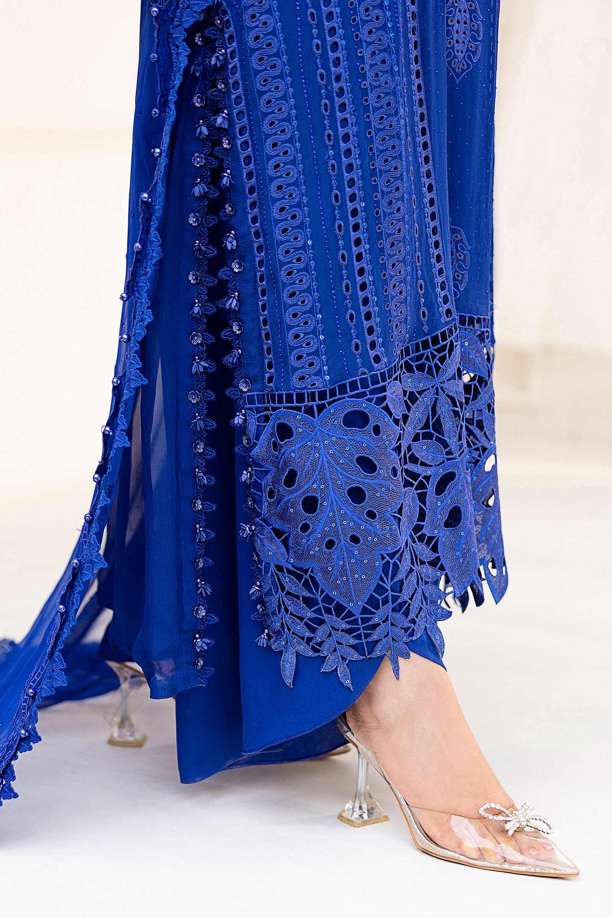 3 Piece Unstitched Embroidered Chiffon Suit | MPC-25-103 - My Store