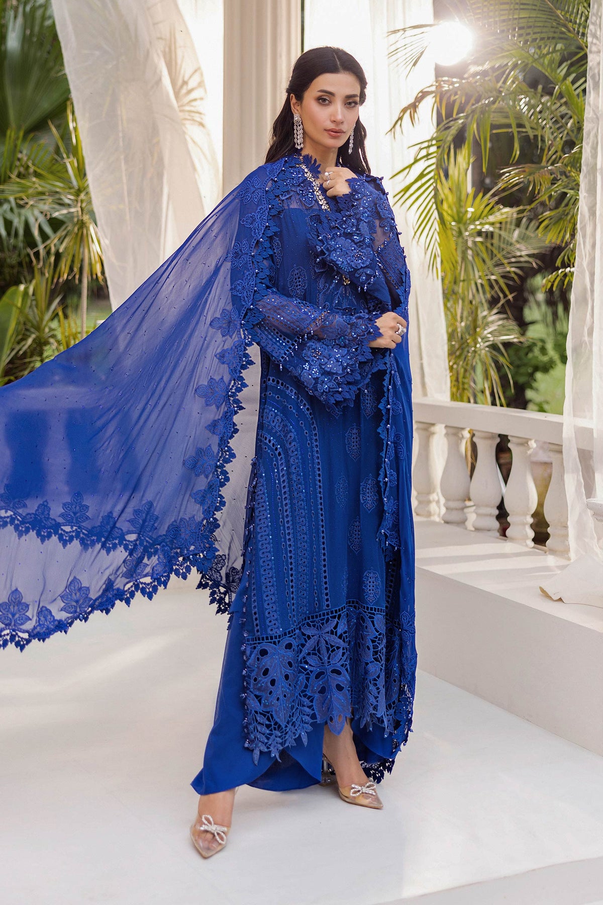 3 Piece Unstitched Embroidered Chiffon Suit | MPC-25-103 - My Store