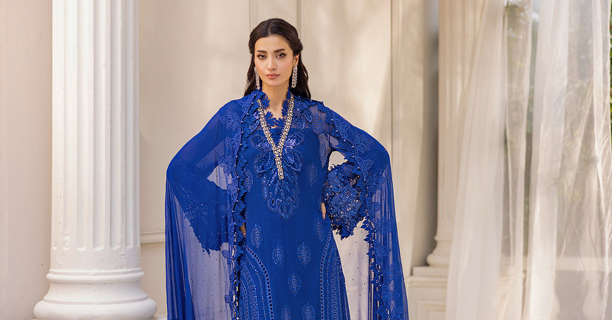 3 Piece Unstitched Embroidered Chiffon Suit | MPC-25-103 - My Store