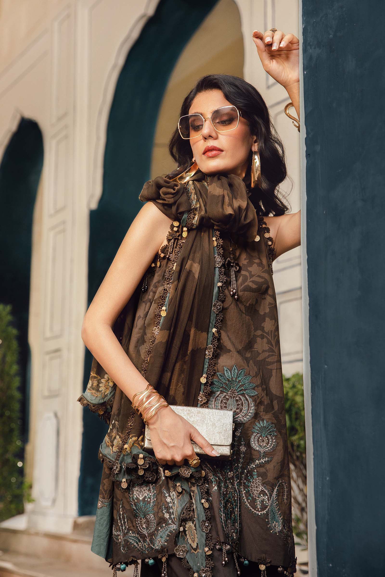 3 Piece Unstitched Embroidered Cambric Suit | MPT-2704-A - My Store