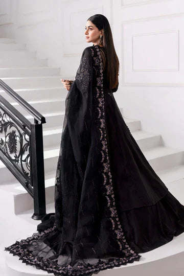 3 Piece Unstitched Embroidered Organza Suit | BD-3004 - Silko Store