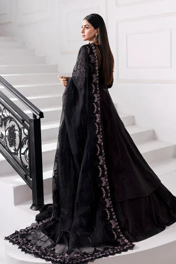 3 Piece Unstitched Embroidered Organza Suit | BD-3004 - Silko Store