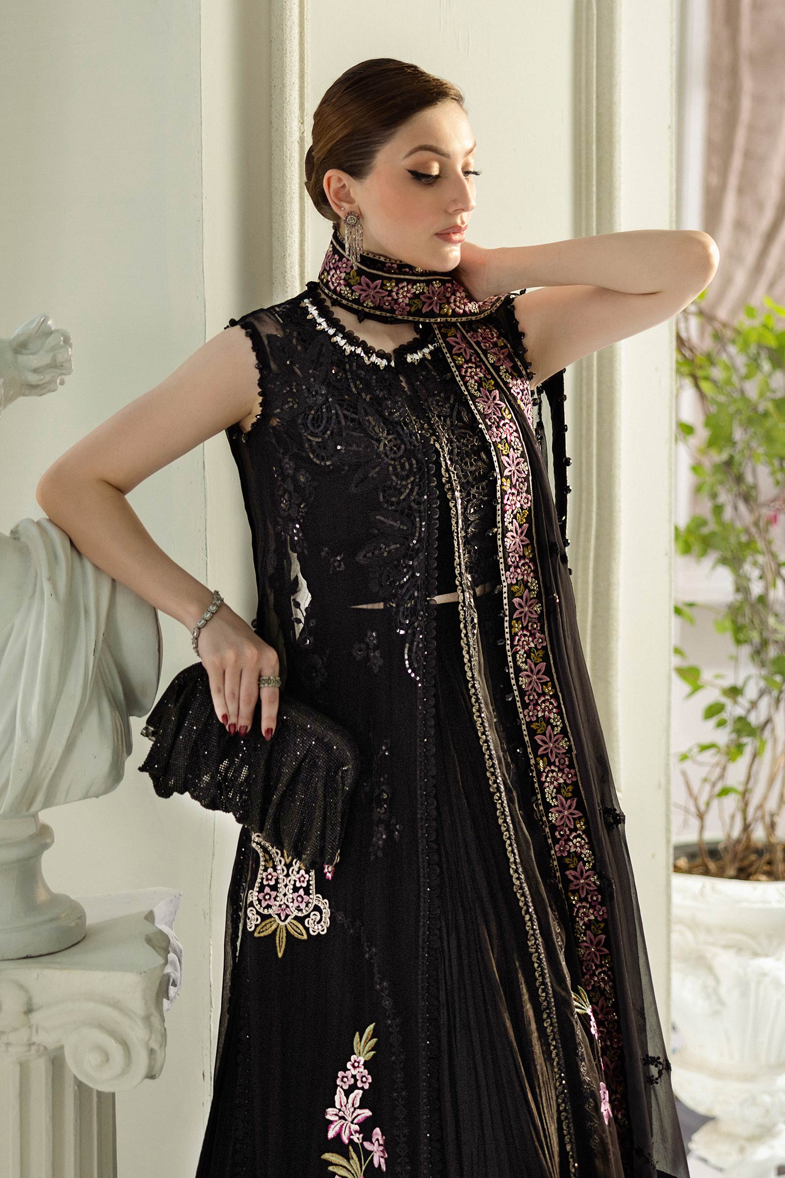 3 Piece Unstitched Embroidered Chiffon Suit | MPC-25-104 - My Store