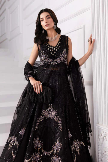 3 Piece Unstitched Embroidered Organza Suit | BD-3004 - Silko Store