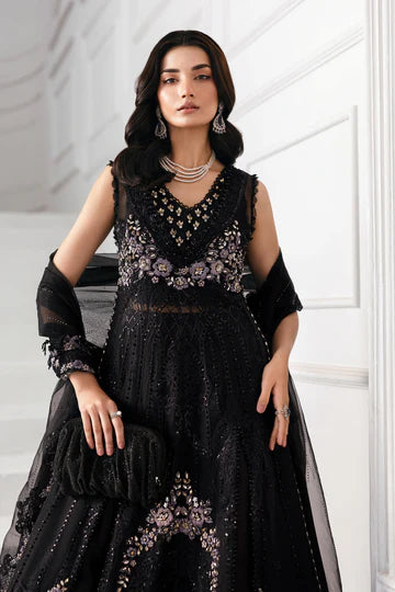 3 Piece Unstitched Embroidered Organza Suit | BD-3004 - Silko Store
