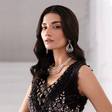 3 Piece Unstitched Embroidered Organza Suit | BD-3004 - Silko Store