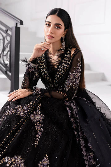 3 Piece Unstitched Embroidered Organza Suit | BD-3004 - Silko Store