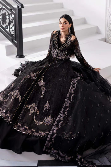 3 Piece Unstitched Embroidered Organza Suit | BD-3004 - Silko Store