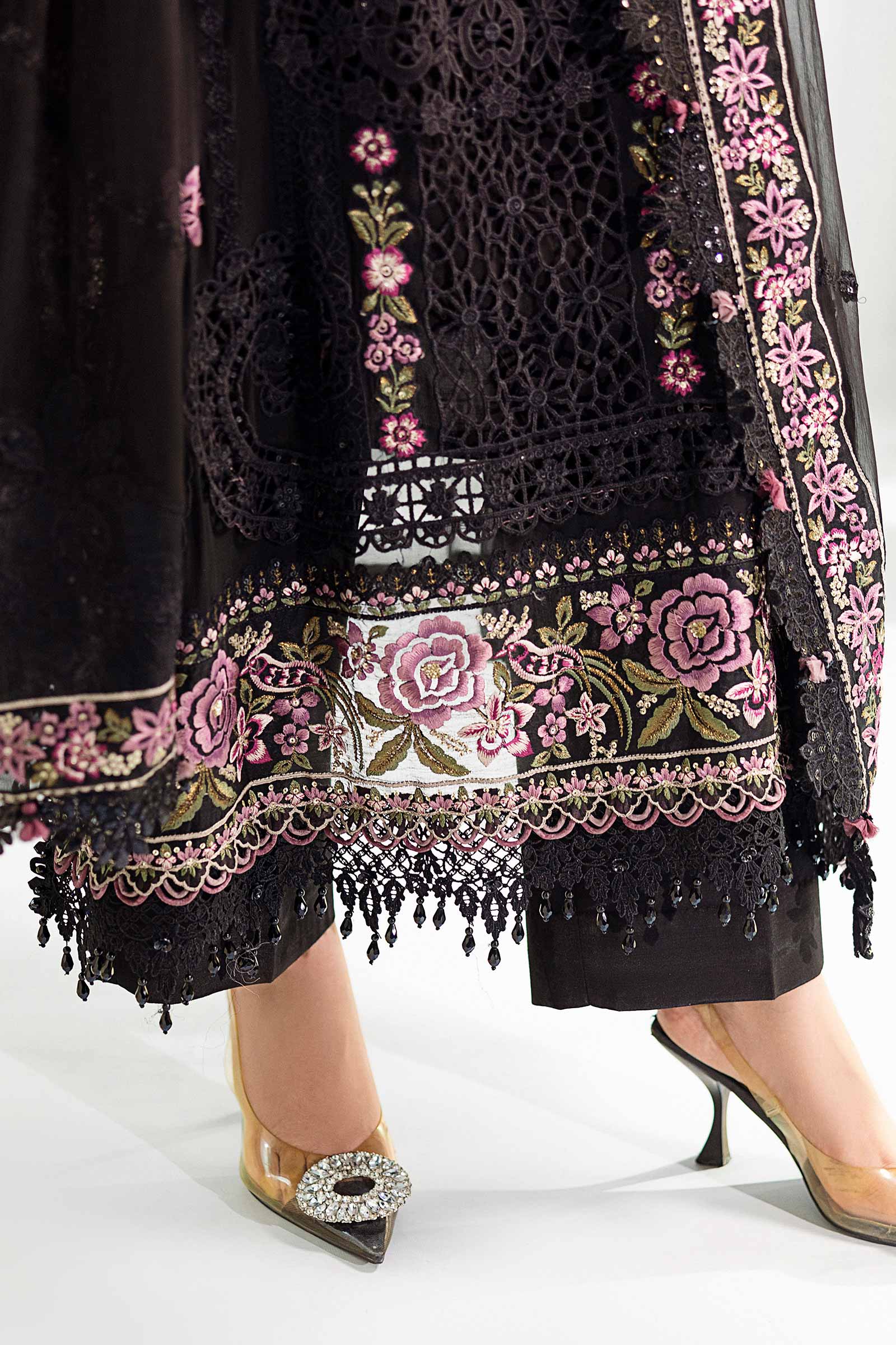 3 Piece Unstitched Embroidered Chiffon Suit | MPC-25-104 - My Store