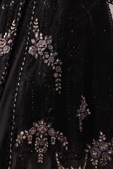 3 Piece Unstitched Embroidered Organza Suit | BD-3004 - Silko Store
