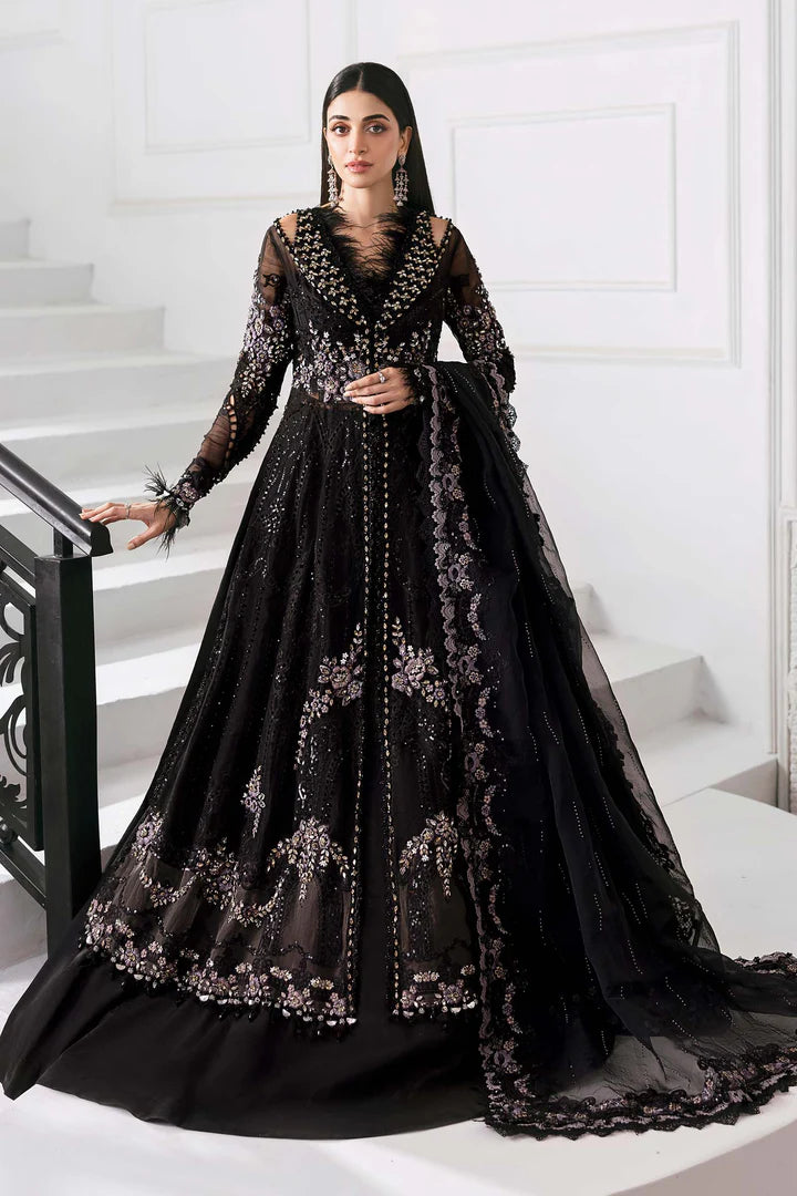 3 Piece Unstitched Embroidered Organza Suit | BD-3004 - Silko Store