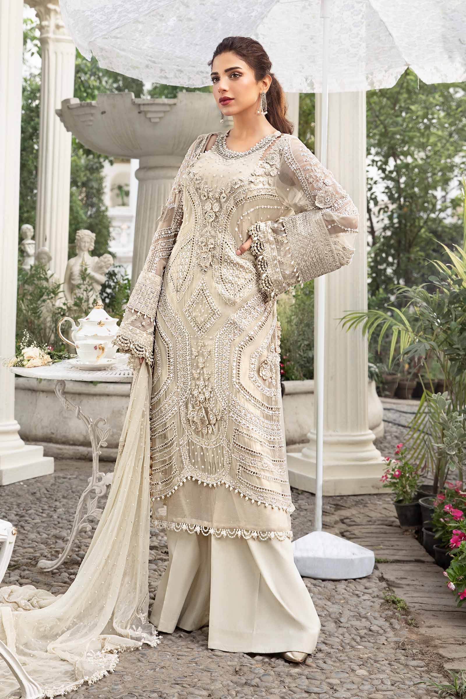 Unstitched Embroidered Chiffon Suit | MPC-24-104 - Silko Store