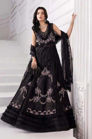 3 Piece Unstitched Embroidered Organza Suit | BD-3004 - Silko Store