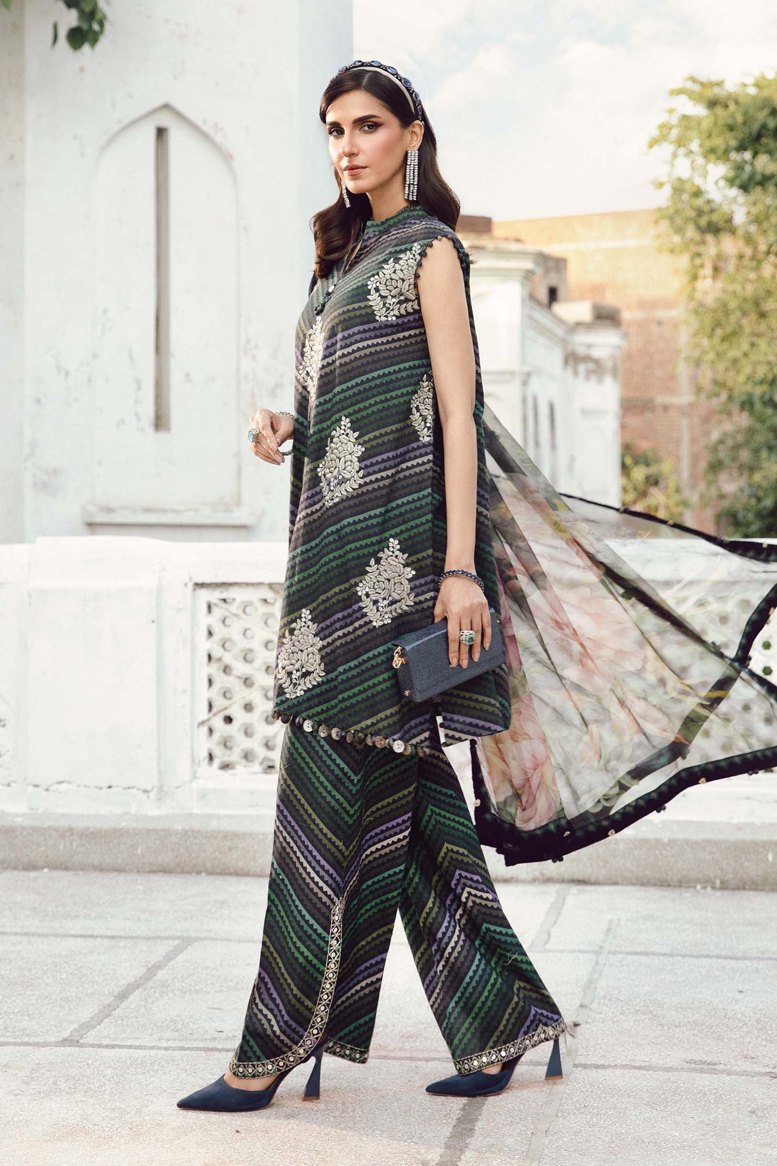 3 Piece Unstitched Embroidered Cambric Suit | MPT-2705-A - My Store