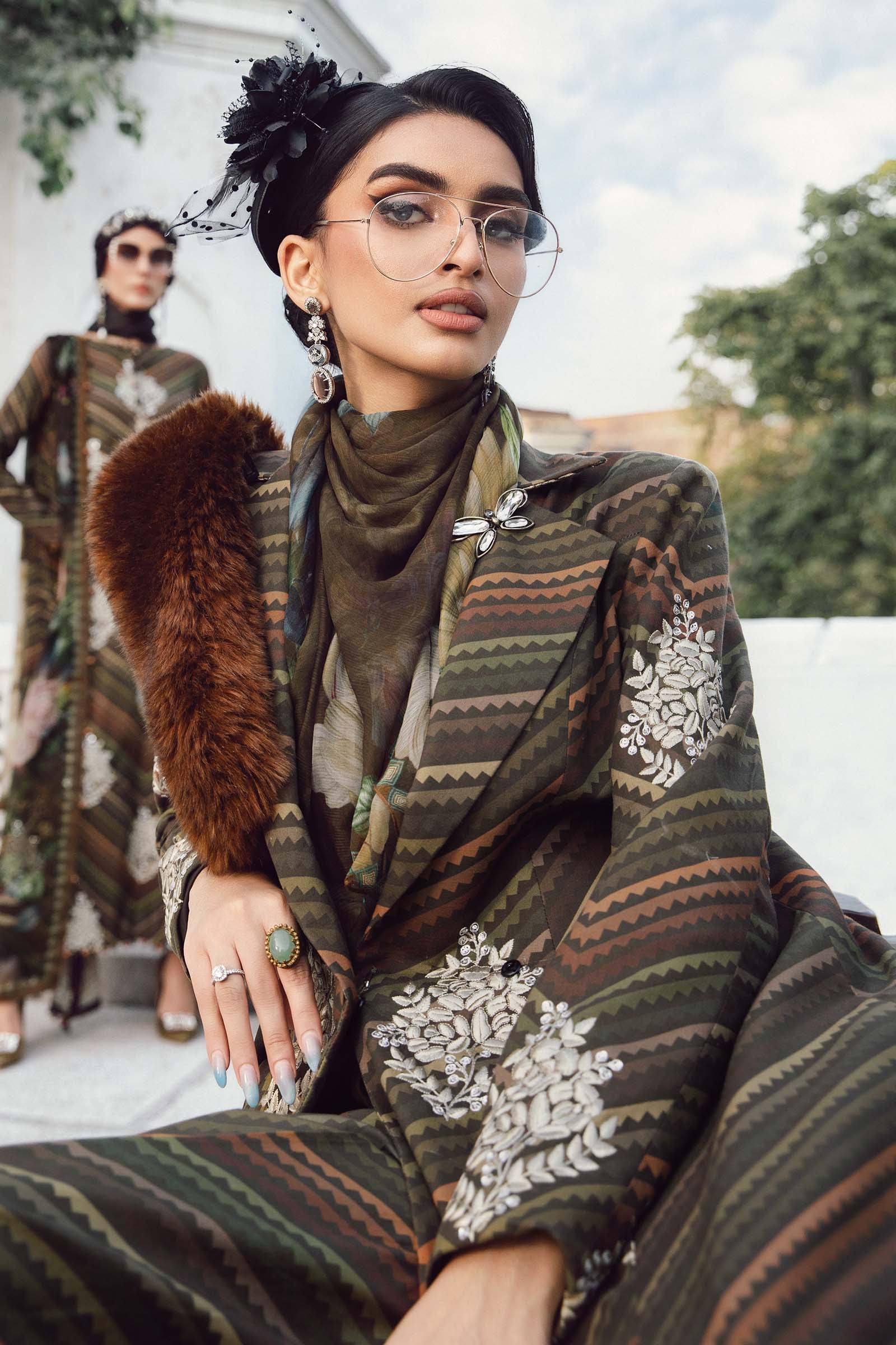 3 Piece Unstitched Embroidered Cambric Suit | MPT-2705-B - My Store