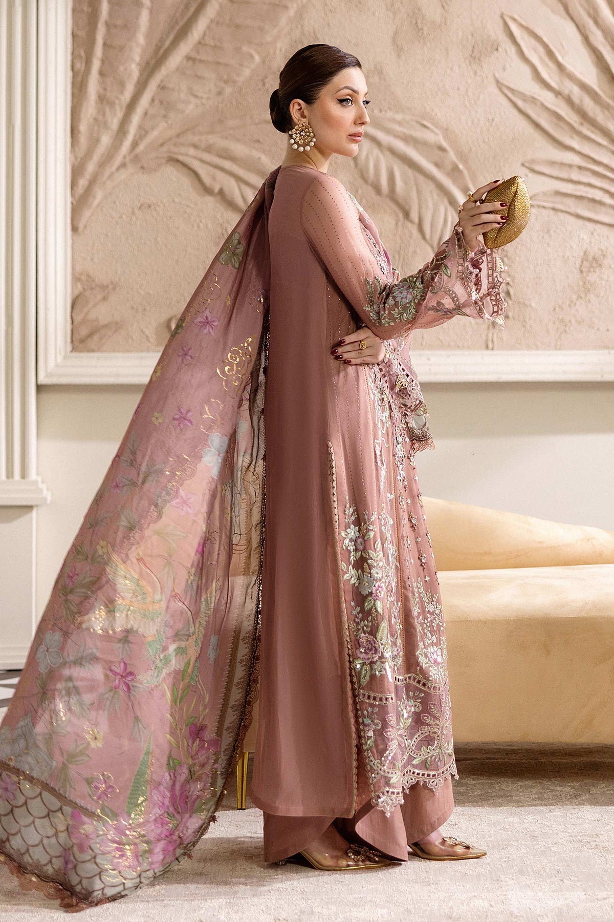 3 Piece Unstitched Embroidered Chiffon Suit | MPC-25-105 - My Store