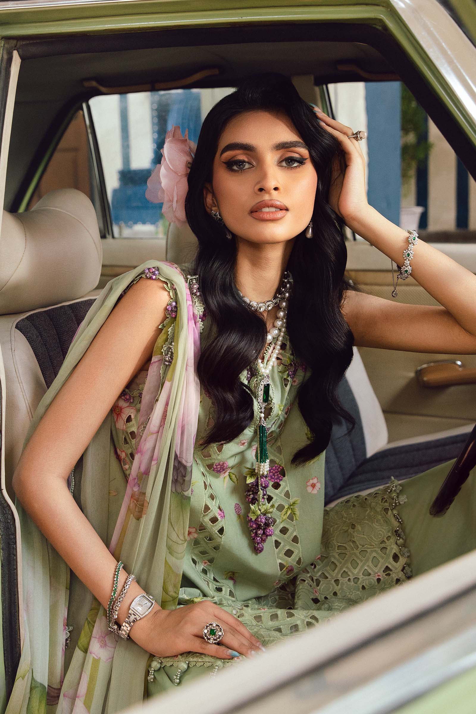 3 Piece Unstitched Embroidered Cambric Suit | MPT-2706-A - My Store