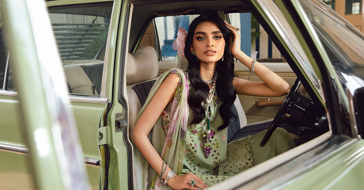 3 Piece Unstitched Embroidered Cambric Suit | MPT-2706-A - My Store